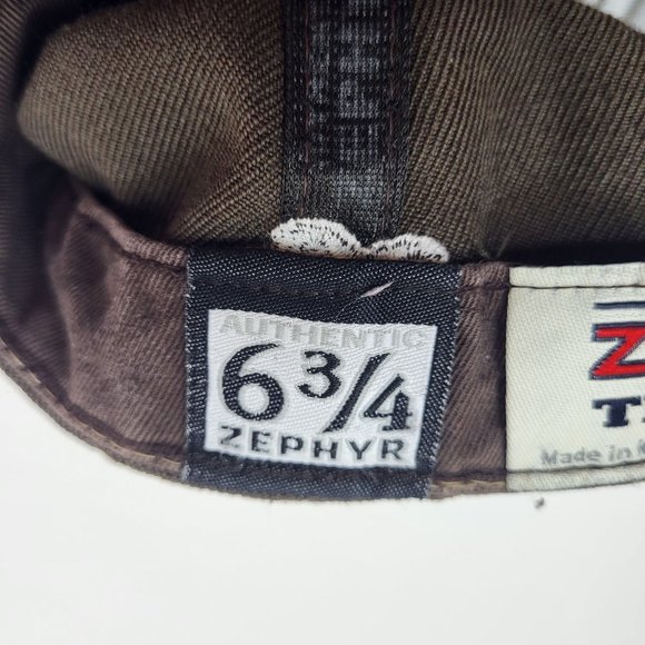 Zephyr Brand University of Michigan Wolverines Brown/Tan Fitted Hat Sz 6 3/4 Cap - Picture 12 of 13